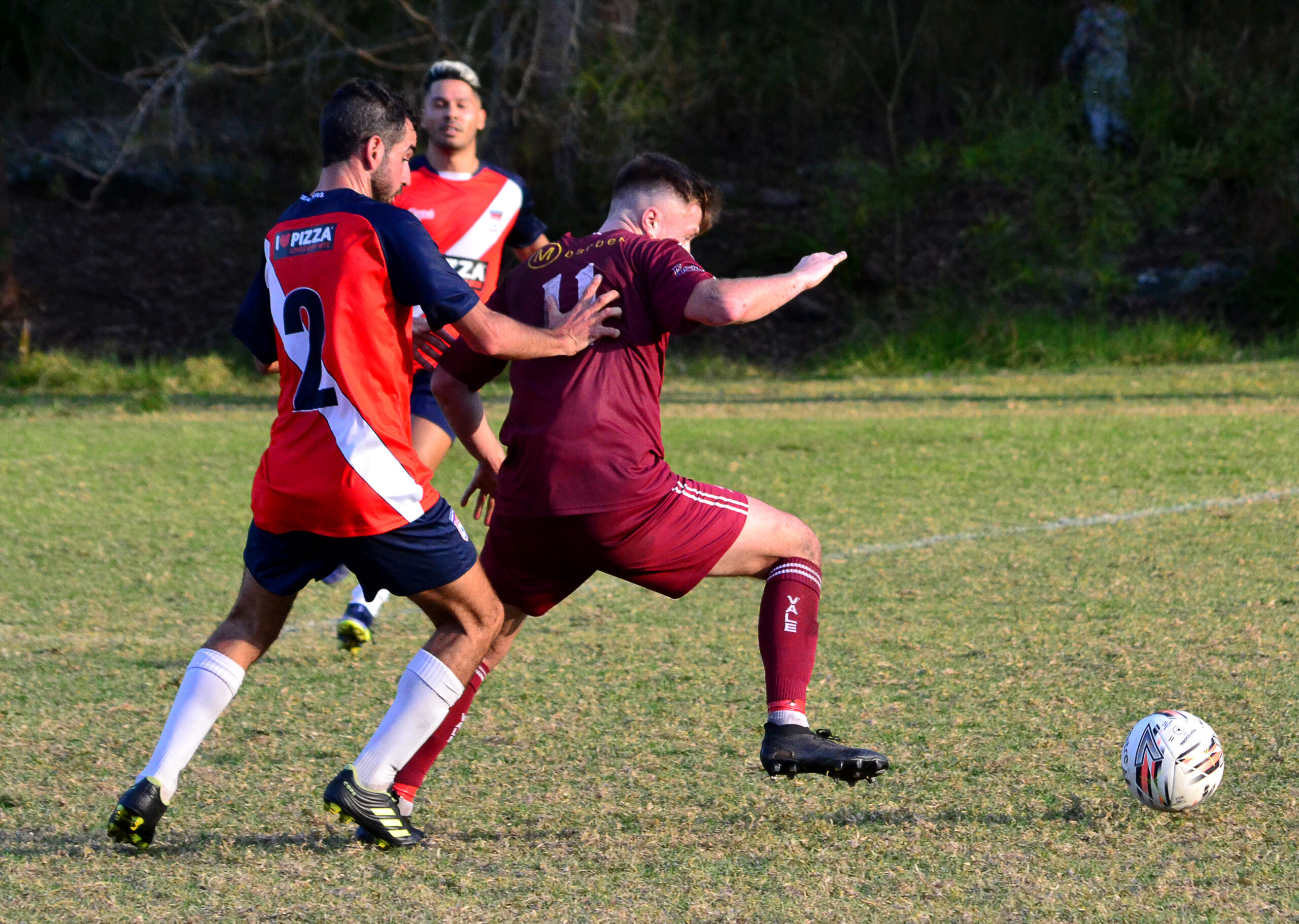 Men's Premier League Round 13: action from the 2023 MWFA Men's Premier League Round 12 game between Manly Vale and Harbord. Photo supplied by Graeme Bolton.