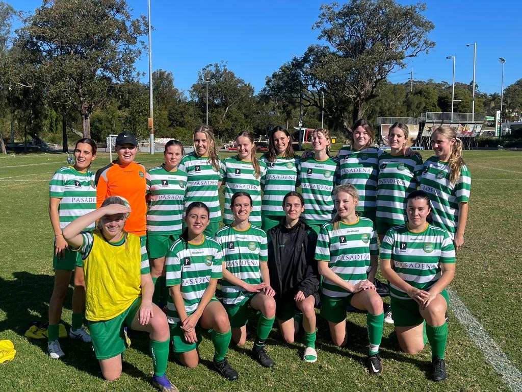 Pittwater RSL's WPL team is participating in The Push Up Challenge to raise funds for mental health causes. Photo supplied by Kim French.