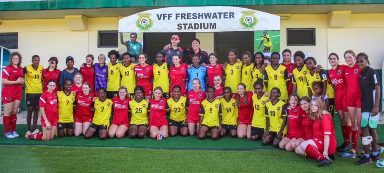 Despite a number of travel challenges, Avalon's W16 squad had a successful Vanuatu tour earlier in July, the club's ninth since 2012. Photo supplied by Avalon Soccer Club.