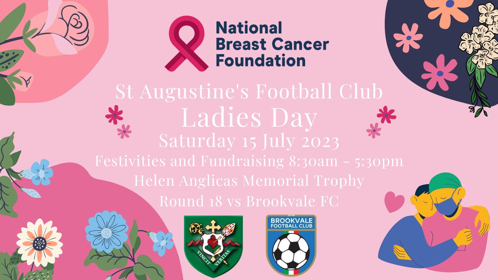 On Saturday 15 July, the St Augustine's Ladies Day will be held at Cromer Park. All money raised on the day will be donated to the National Breast Cancer Foundation, who fund leading edge breast cancer research.