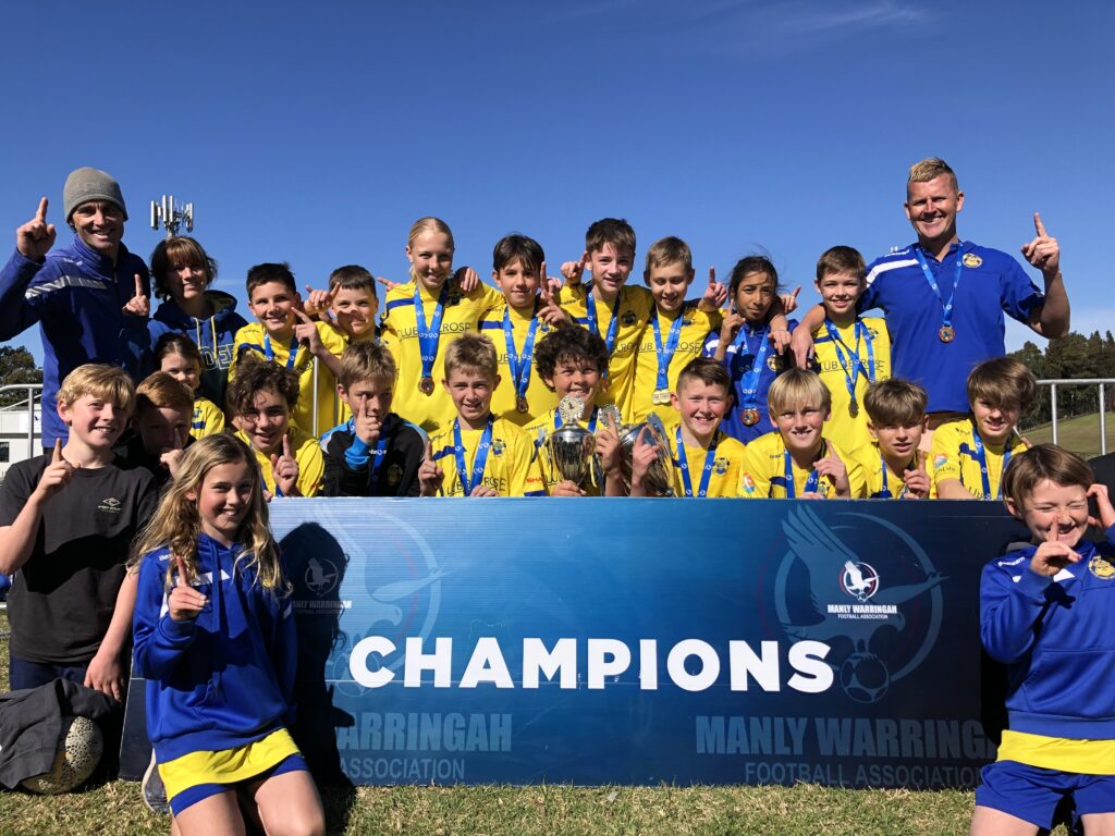 The BTH Raiders U13 team are aiming for a fourth title in 2023 after winning the League, Grand Final and State Cup. Image supplied by MWFA.
