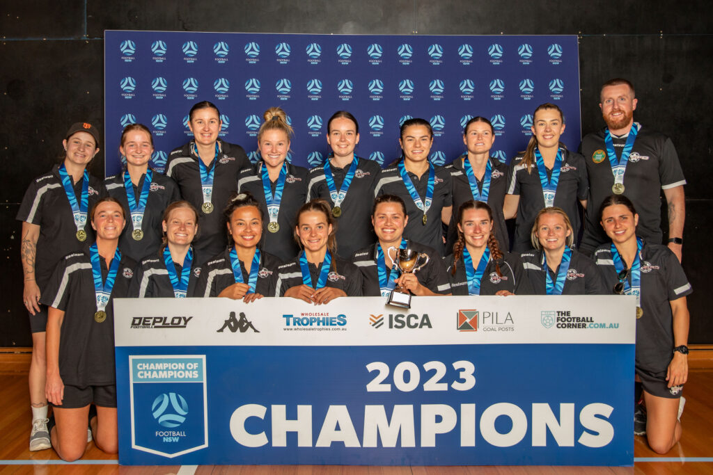 Things have gone swimmingly for Seaforth FC and the Northern Beaches side are All Age Women Champion of Champions for the second consecutive year after defeating Jamisontown Giants 3-1. Photo credit: Football NSW