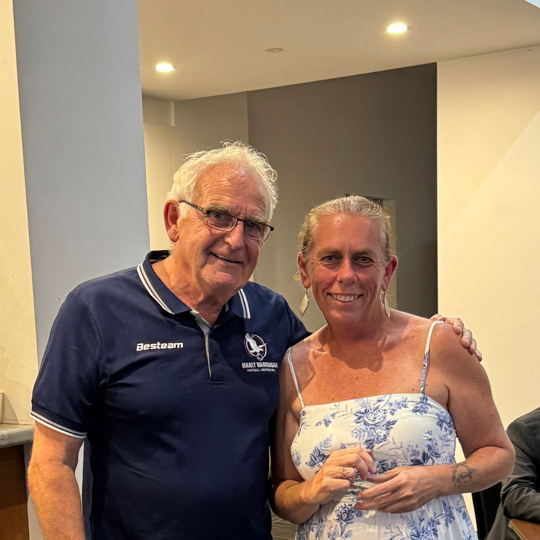 For her service to Beacon Hill Football Club and the MWFA competitions, MWFA has awarded Marianne Hardy the MWFA Meritorious Service Award.